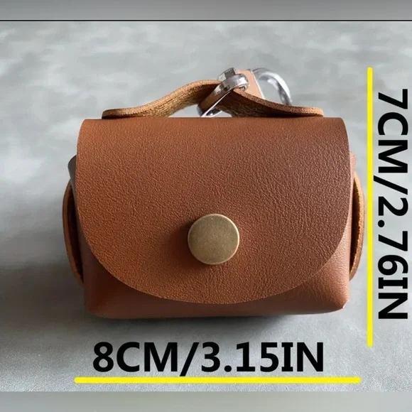 Vegan Leather Airpod case with silver hardware, NWOT - Picture 2 of 3